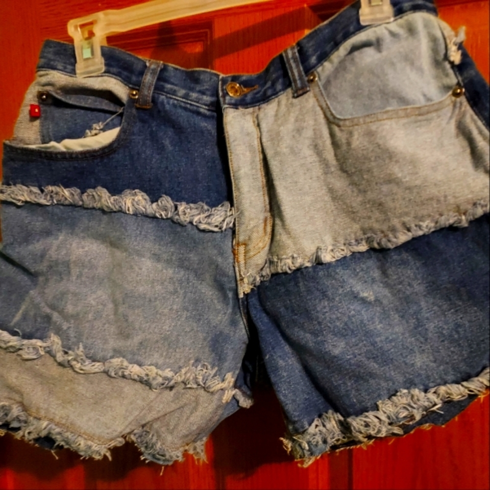 Vintage Zana Di Patchwork Denim Shorts